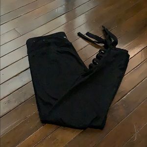 Joy lab black tie bottom workout leggings